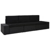 alt="Sectional Sofa 3-Seater Poly Rattan Black"