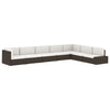 Sectional Sofa 3-Seater Poly Rattan Black