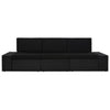 Sectional Sofa 3-Seater Poly Rattan Black