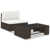 alt="2 Piece Garden Lounge Set Poly Rattan Brown"