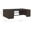 2 Piece Garden Lounge Set Poly Rattan Brown