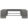 2 Piece Garden Lounge Set Poly Rattan Grey