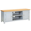 alt="TV Cabinet 120x35x48 cm Solid Oak Wood"