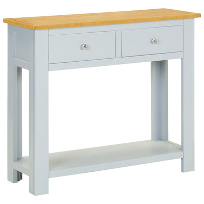alt="Console Table 83x30x73 cm Solid Oak Wood"