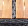 7 Piece Outdoor Bar Set with Cushions Poly Rattan Black