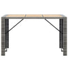 7 Piece Outdoor Bar Set with Cushions Poly Rattan Grey