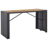9 Piece Outdoor Bar Set Poly Rattan and Acacia Wood Black