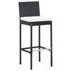 9 Piece Outdoor Bar Set Poly Rattan and Acacia Wood Black