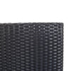 9 Piece Outdoor Bar Set Poly Rattan and Acacia Wood Black