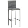 9 Piece Outdoor Bar Set Poly Rattan and Acacia Wood Grey