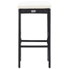 5 Piece Outdoor Bar Set Poly Rattan and Glass Black