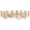 alt="7 Piece Garden Lounge Set Pallets Wood"