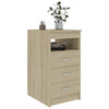 Drawer Cabinet Sonoma Oak 40x50x76 cm Chipboard