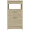 Drawer Cabinet Sonoma Oak 40x50x76 cm Chipboard