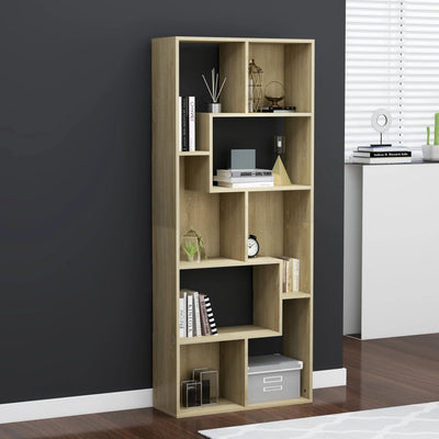alt="Book Cabinet Sonoma Oak 67x24x161 cm Chipboard"