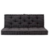 Pallet Floor Cushions 2 pcs Cotton Black