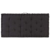 Pallet Floor Cushions 2 pcs Cotton Black