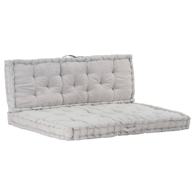 alt="Pallet Floor Cushions 2 pcs Cotton Grey"