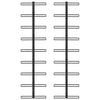 Wall-mounted Wine Racks for 18 Bottles 2 pcs Black Iron