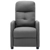 Massage Recliner Light Grey Fabric