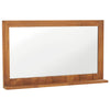 alt="Wall Mirror with Shelf 100x12x60 cm Solid Teak Wood"