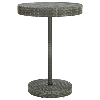 alt="Garden Table Grey 75.5x106 cm Poly Rattan"