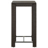 Garden Bar Table Brown 60.5x60.5x110.5 cm Poly Rattan
