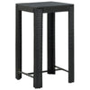 alt="Garden Bar Table Black 60.5x60.5x110.5 cm Poly Rattan"