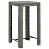 alt="Garden Bar Table Grey 60.5x60.5x110.5 cm Poly Rattan"
