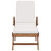 Sun Loungers with Cushions 2 pcs Solid Teak Wood Cream
