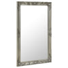 Wall Mirror Baroque Style 60x100 cm Silver