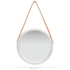 Wall Mirror with Strap 40 cm Silver