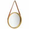 alt="Wall Mirror with Strap 50 cm Gold"