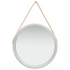 alt="Wall Mirror with Strap 60 cm Silver"