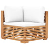 4 Piece Garden Lounge Set with Cushions Solid Teak Wood