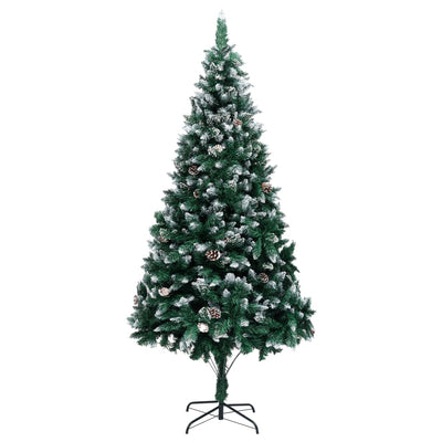 alt="Artificial Christmas Tree with Pine Cones and White Snow 240 cm""