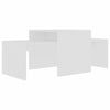 Coffee Table Set White 100x48x40 cm Chipboard