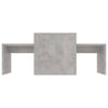 Coffee Table Set Concrete Grey 100x48x40 cm Chipboard