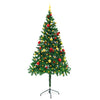 Artificial Christmas Tree with Baubles and LEDs Green 180 cm
