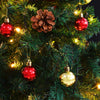 Artificial Christmas Tree with Baubles and LEDs Green 210 cm