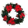 alt="Christmas Wreath with LED Lights Green 60 cm PVC"