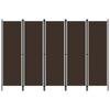alt="5-Panel Room Divider Brown 250x180 cm"
