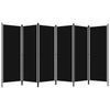 6-Panel Room Divider Black 300x180 cm