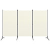 alt="3-Panel Room Divider Cream White 260x180 cm"
