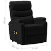 Stand-up Massage Recliner Black Faux Leather