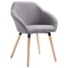 Dining Chairs 2 pcs Light Grey Fabric
