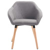Dining Chairs 2 pcs Light Grey Fabric