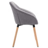 Dining Chairs 2 pcs Light Grey Fabric