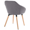 Dining Chairs 2 pcs Light Grey Fabric