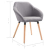 Dining Chairs 2 pcs Light Grey Fabric